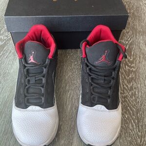 Black and White Sneakers with Red Accents Boys size 6